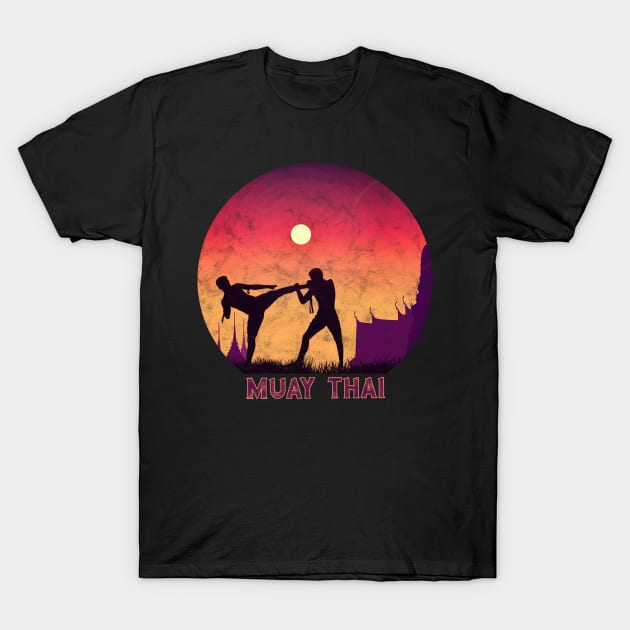 Muay Thai Kickboxing Boxers Thailand T-Shirt by VintCam